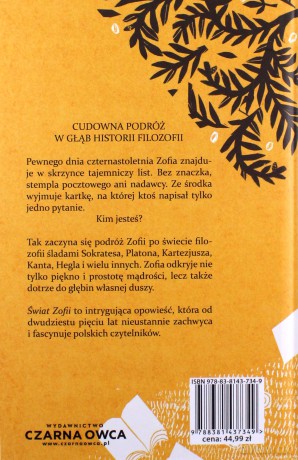 Świat Zofii. Cudowna podróż w głąb historii filozofii (wyd.6/2020) - Jostein Gaarder [KSIĄŻKA]