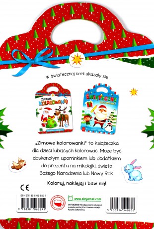 Zimowe kolorowanki. Książeczka z naklejkami. [KSIĄŻKA]