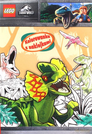 Lego Jurassic World Kolorowanka z naklejkami NA-6201 - Opracowania Zbiorowe [KSIĄŻKA]