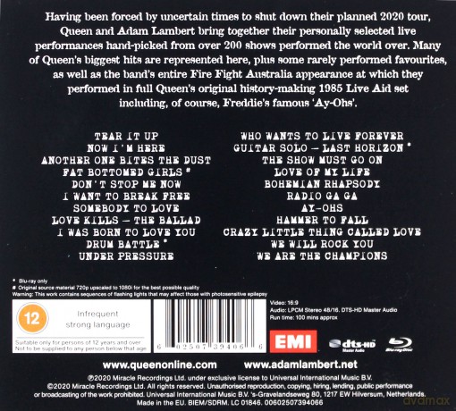 Adam Lambert Queen: Live Around The World [Blu-Ray]+[CD]