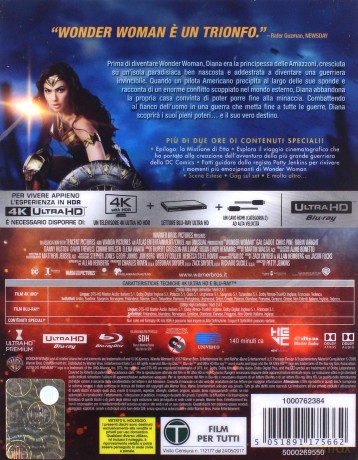 Wonder Woman (steelbook) [Blu-Ray 4K]+[Blu-Ray]
