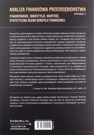Analiza finansowa przedsiębiorstwa. - Bławat Franciszek, Drajska Edyta [KSIĄŻKA]