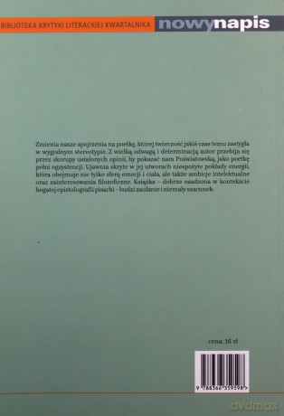 Anegdota o istnieniu O twórczości Haliny Poświatowskiej - Bartosz Suwiński [KSIĄŻKA]
