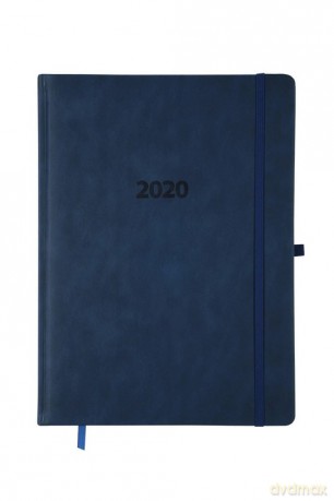 Kalendarz 2020 A4 dzienny Elegance granatowy [KALENDARZ]