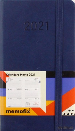 Kalendarz 2021 MEMO A6 TDW granatowy [KALENDARZ]