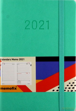 Kalendarz 2021 MEMO B6 DNS turkusowy [KALENDARZ]