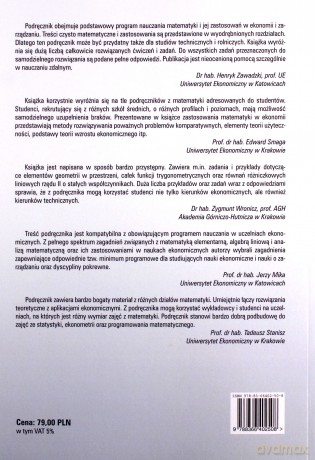 Matematyka dla kierunków ekonomicznych - Henryk Gurgul, Marcin Suder [KSIĄŻKA]