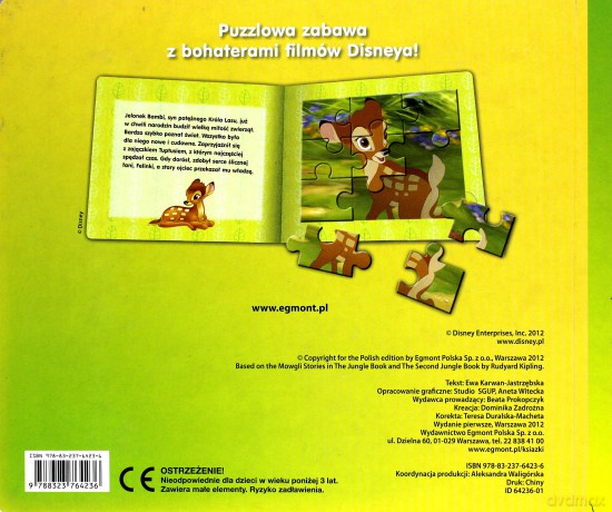 Disney Puzzlowa Książeczka (twarda) [KSIĄŻKA]