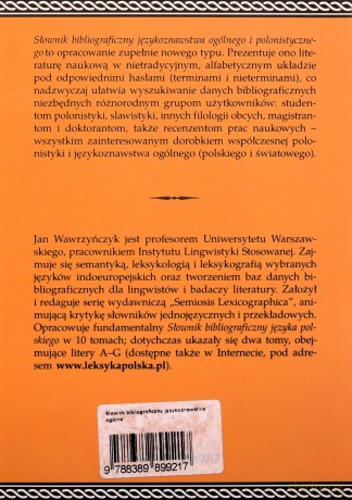 Słownik bibliograficzny językoznawstwa ogólnego i polonistycznego - Jan Wawrzyńczyk [KSIĄŻKA]