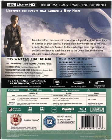 Rogue One: A Star Wars Story (Łotr 1. Gwiezdne wojny - historie) [Blu-Ray 4K]+[Blu-Ray]