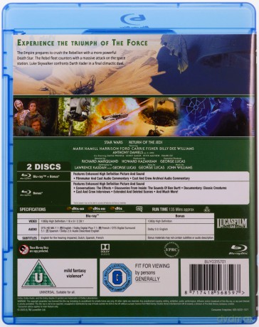 Star Wars Episode Vi: Return Of The Jedi (Gwiezdne wojny: Część VI - Powrót Jedi) [Blu-Ray]