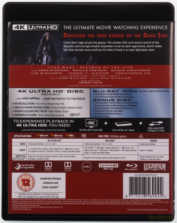 Star Wars: Episode III - Revenge of the Sith (Gwiezdne wojny: Część III - Zemsta Sithów) [Blu-Ray 4K]+[Blu-Ray]