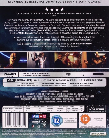 The Fifth Element (Piąty element) [Blu-Ray 4K]+[Blu-Ray]