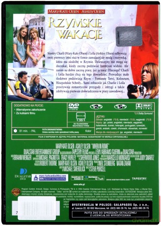 Mary-Kate i Ashley: Rzymskie wakacje [DVD]