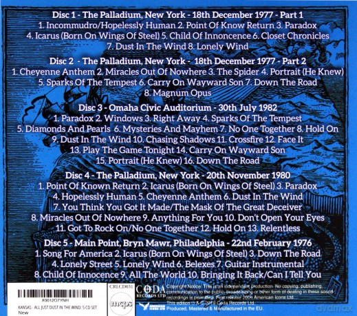 Kansas: All Just Dust In The Wind [5CD]