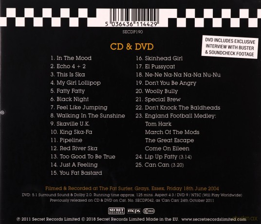 Bad Manners: Baldheads Live In Essex [2CD]