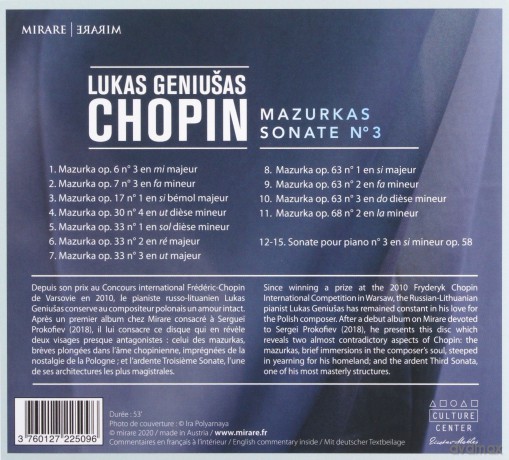 Chopin: Mazurkas & Sonate No 3 Geniusas (digipack) [CD]