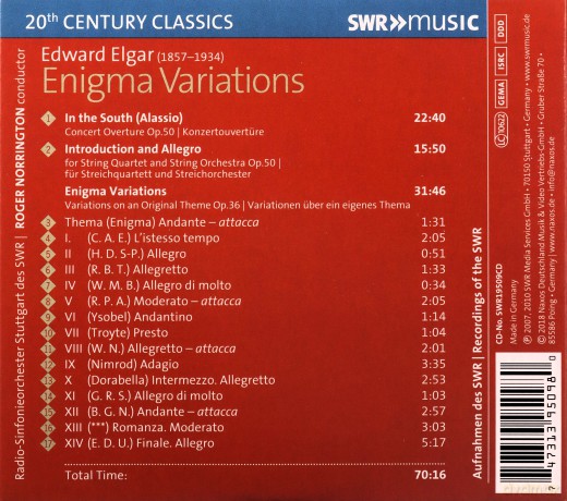 Edward Elgar: Orchestral Works [CD]