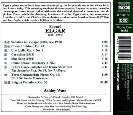 Ashley Wass: Elgarpiano Music [CD]
