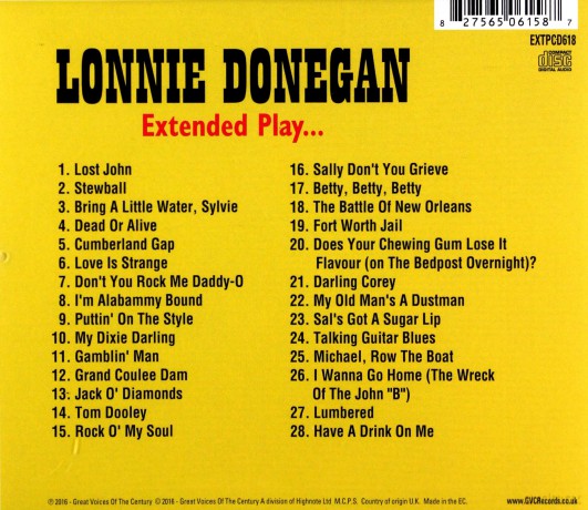 Lonnie Donegan: Extended Play [CD]