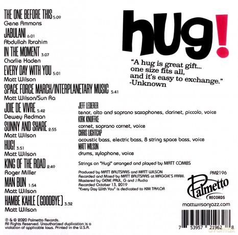 Matt Wilson Quartet: Hug! [CD]