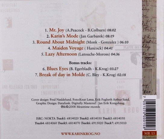 Karin Krog: Joy [CD]