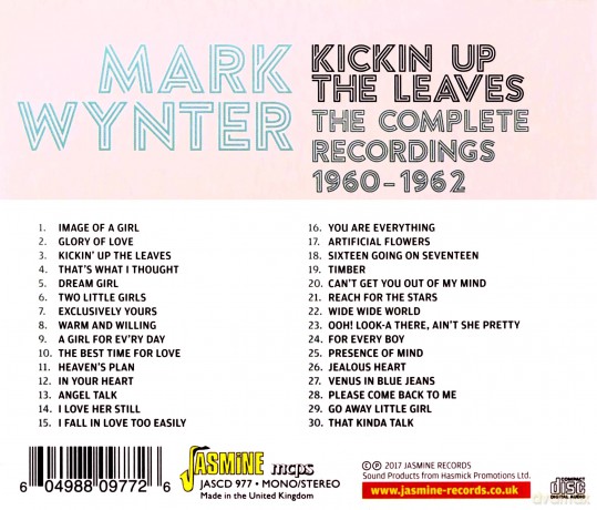 Mark Wynter: Kickin Up The Leaves - The Complete Recordings 1960-1962 [CD]