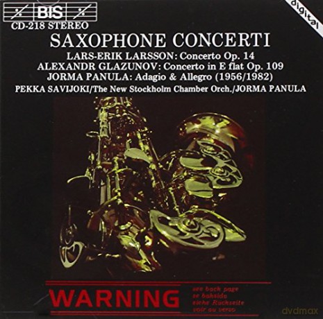 Savijokipekka: Larssonglasunowpanula Saxophone Concerti [CD]