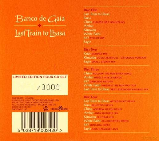 Banco De Gaia: Last Train To Lhasa (Limited 20th Anniversary) [4CD]