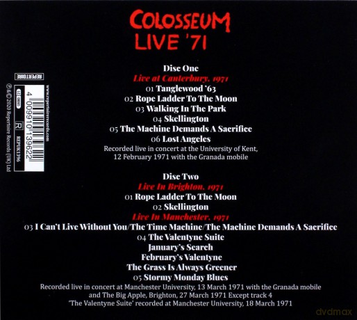 Colosseum: Live 71 Canterbury. Brighton [2CD]