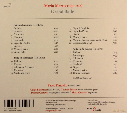 Paolo Pandolfo: Marin Marais: Grand Ballet [CD]