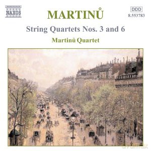 Martinu Quartet: Martinustring Quartets Nos 3 6 [CD]