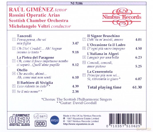 Gioacchino Rossini: Operatic Arias - Raul Gimenez [CD]