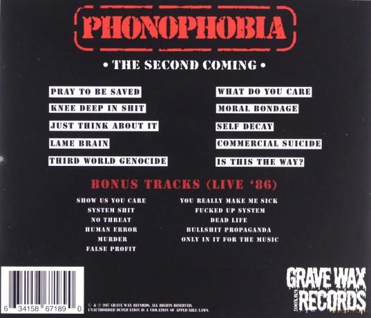 Extreme Noise Terror: Phonophobia - The Second Coming [CD]