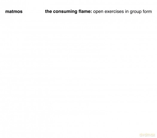 Matmos: The Consuming Flame Open Exercises In Group Form [3CD]
