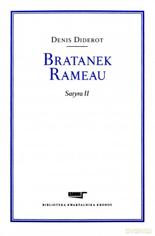 Bratanek Rameau. Biblioteka kwartalnika Kronos - Denis Diderot [KSIĄŻKA]