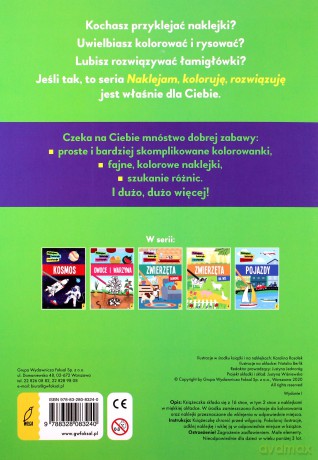 Naklejam, koloruję, rozwiązuję. Zwierzęta egzotyczne [KSIĄŻKA]