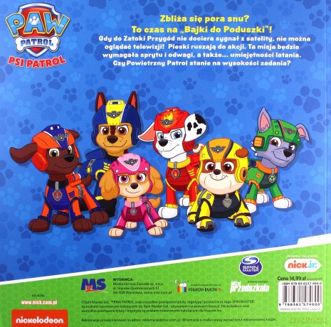 Psi Patrol. Bajki do Poduszki. O ratowaniu satelity [KSIĄŻKA]