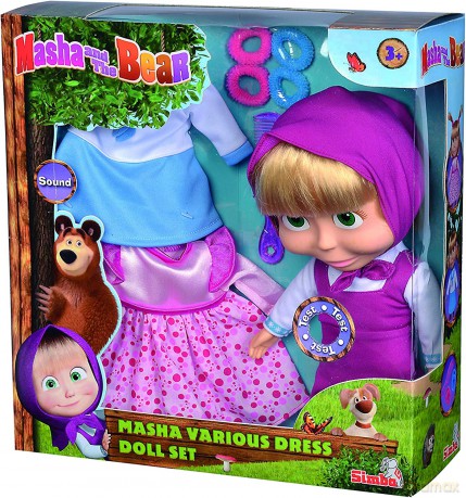 Masza Lalka z sukienkami i melodia, 30 cm