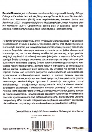 Po tamtej stronie: świadectwo, afekt, wyobraźnia - Dorota Głowacka [KSIĄŻKA]