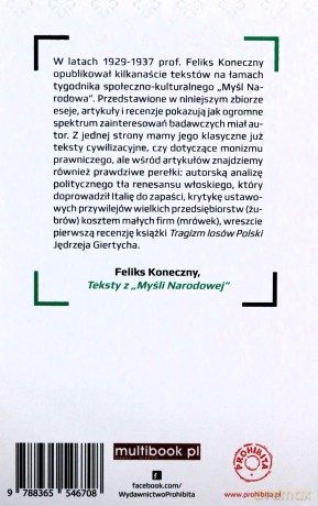 Teksty z Myśli Narodowej - Feliks Konieczny [KSIĄŻKA]