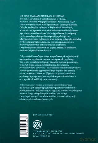 Leksykon etyki zawodu psychologa 101 podstawowych pojęć - Marian Zdzisław Stepulak [KSIĄŻKA]