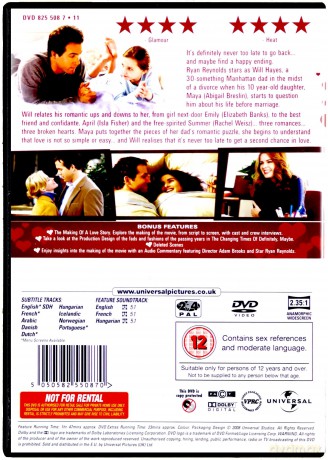 Definitely, Maybe (Na pewno, być może) [DVD]