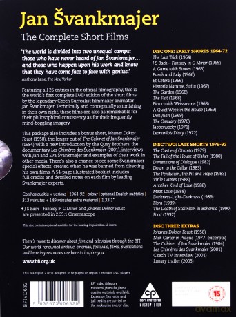 Jan Svankmajer: The Complete Short Films [3DVD]