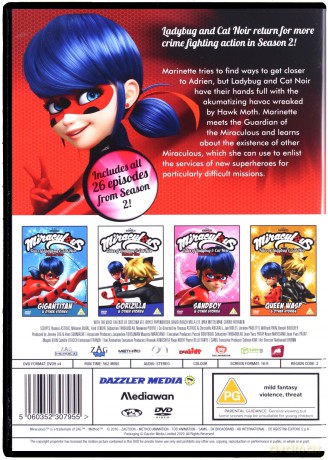 Miraculous - Tales of Ladybug & Cat Noir: Season 2 (Miraculum: Biedronka i Czarny Kot: Sezon 2) [4DVD]