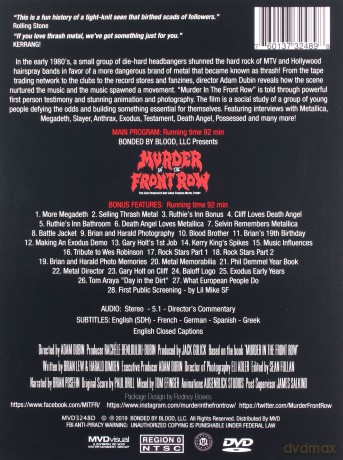 Murder In The Front Row: The San Francisco Bay Area Thrash Metal Story [DVD]