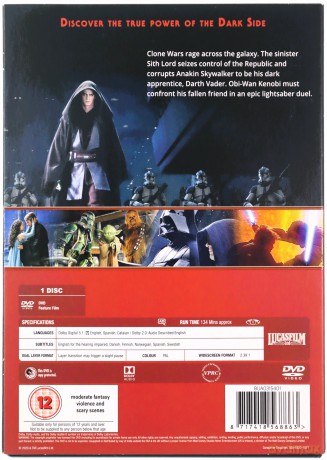 Star Wars: Episode III - Revenge of the Sith (Gwiezdne wojny: Część III - Zemsta Sithów) [DVD]