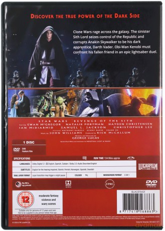 Star Wars: Episode III - Revenge of the Sith (Gwiezdne wojny: Część III - Zemsta Sithów) [DVD]