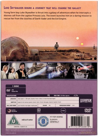 Star Wars: Episode IV - A New Hope (Gwiezdne wojny: Część IV - Nowa nadzieja) [DVD]