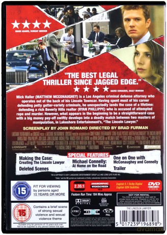 The Lincoln Lawyer (Prawnik z Lincolna) [DVD]